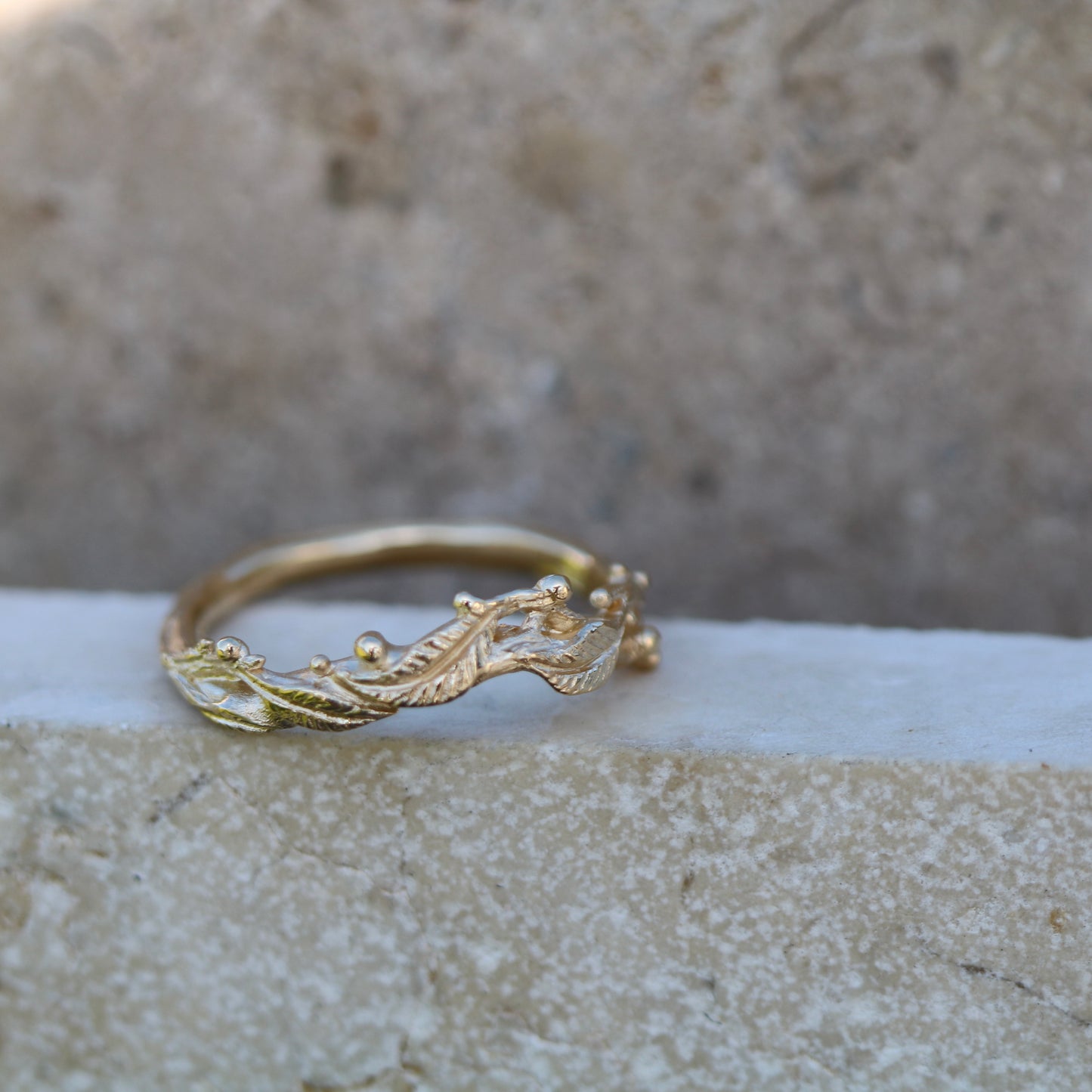 Rowan curved wedding band
