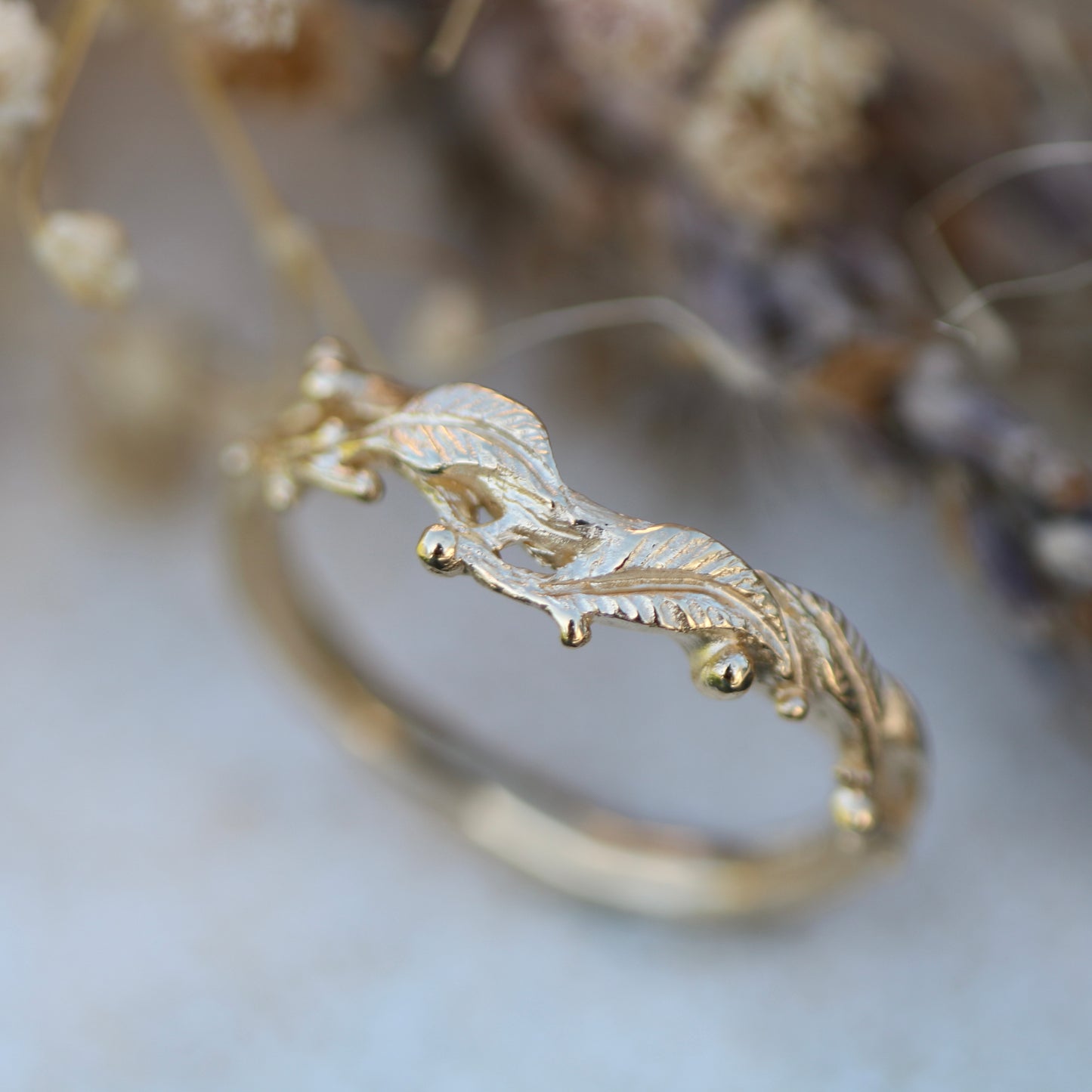Rowan curved wedding band