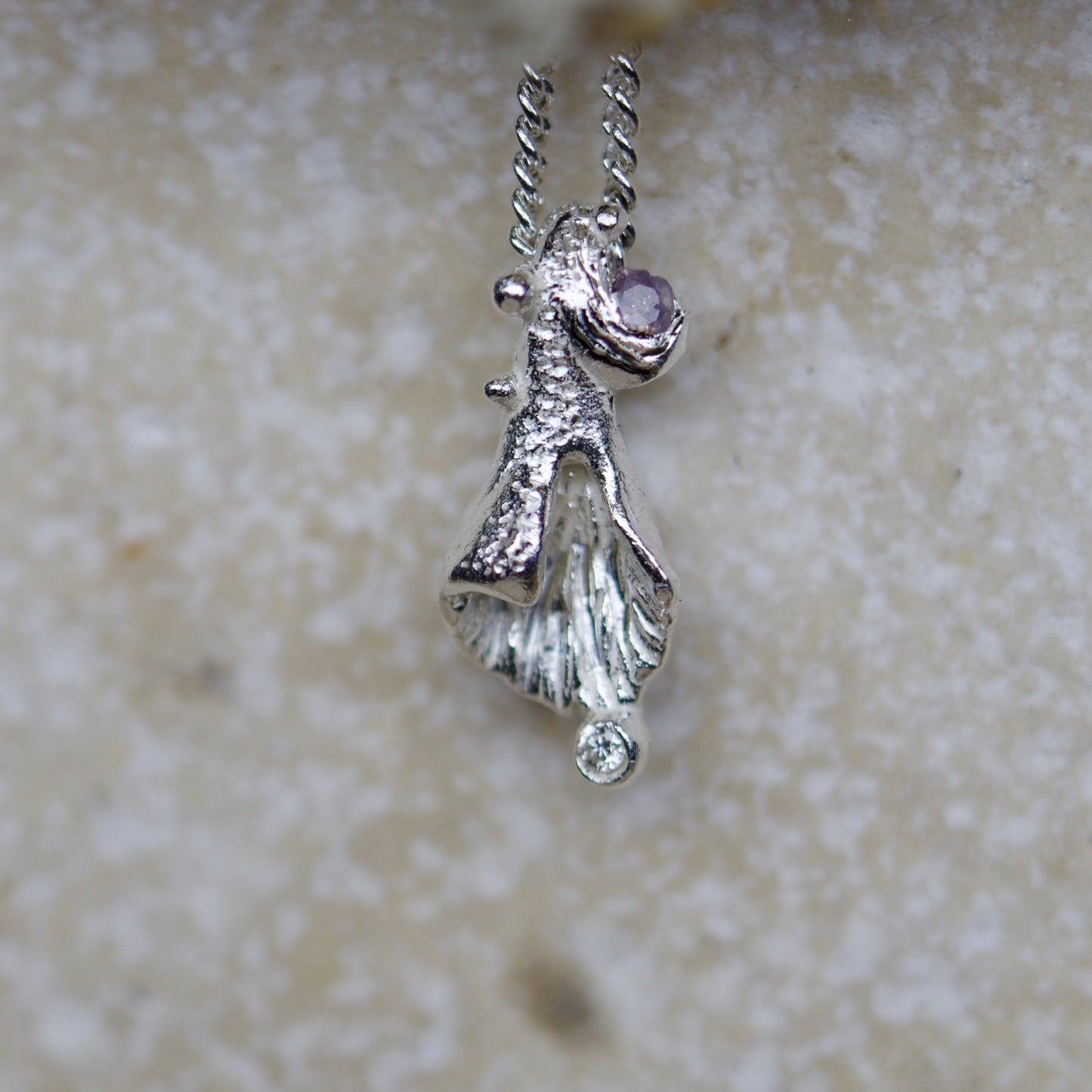 Tiny foxglove necklace