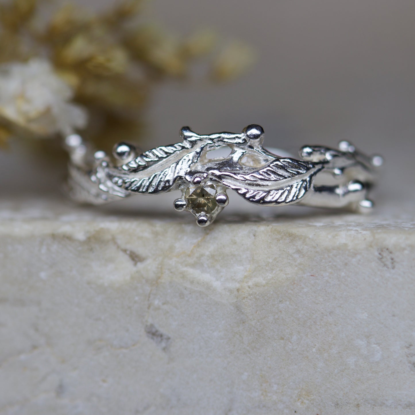 Rowan ring with diamond