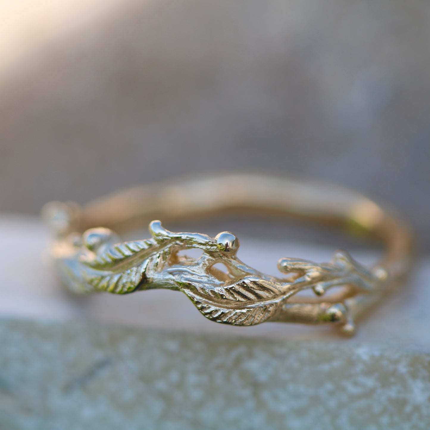 Rowan curved wedding band