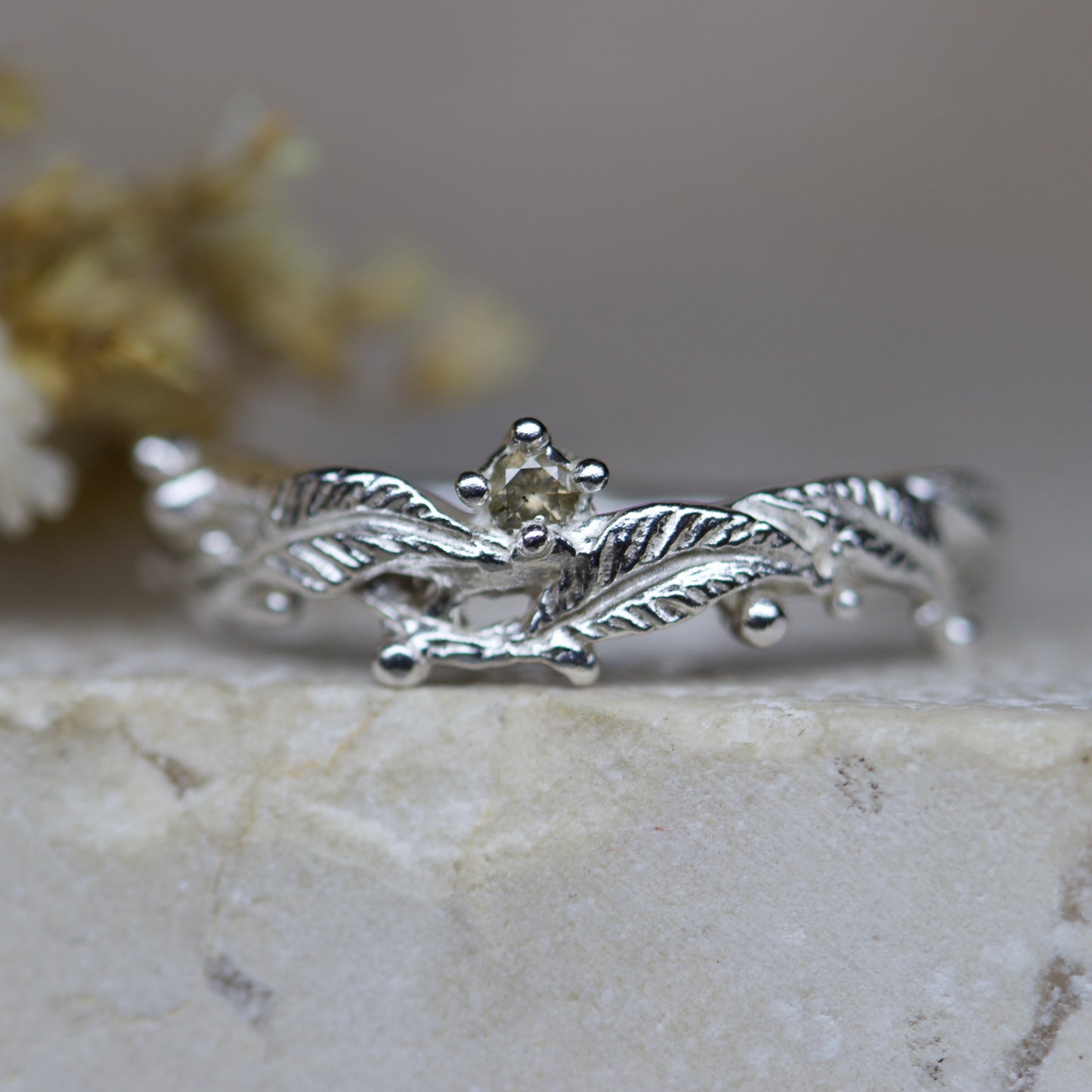 Rowan ring with diamond