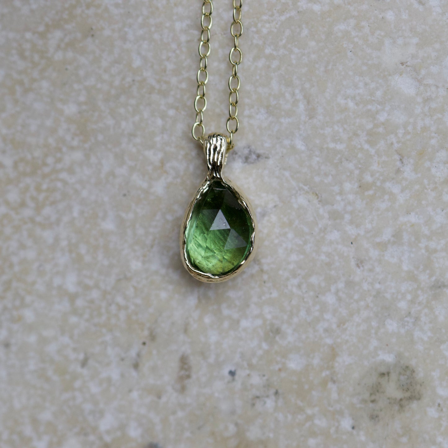 Green tourmaline necklace