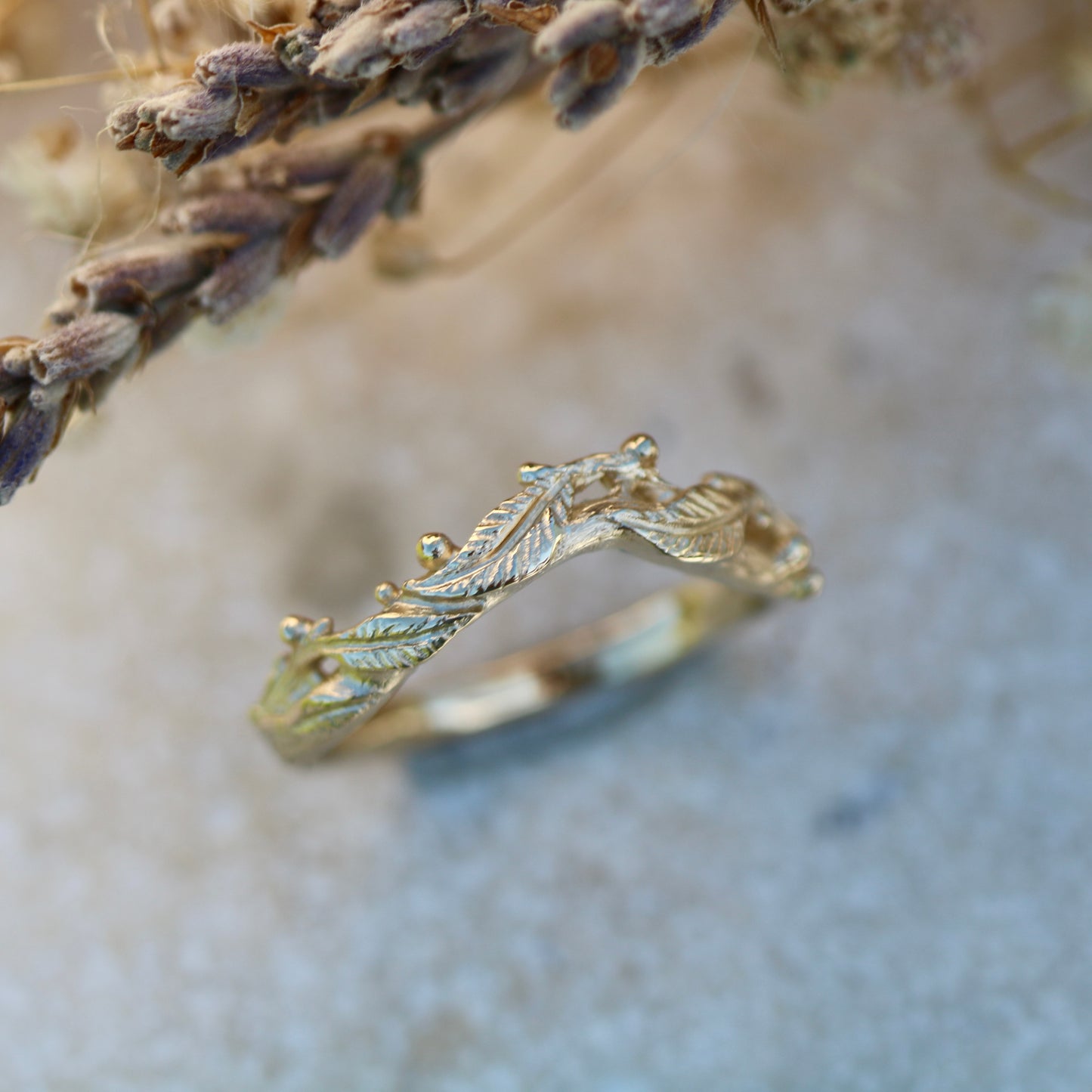 Rowan curved wedding band