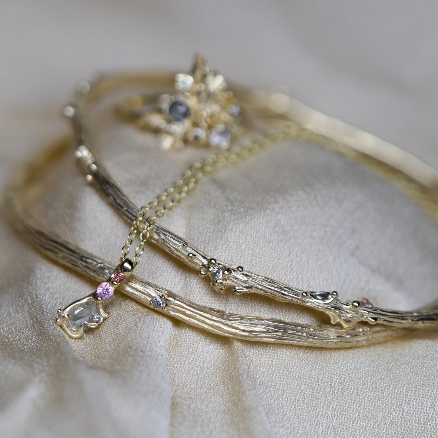 Fae & rose bay necklace ( ready to ship )