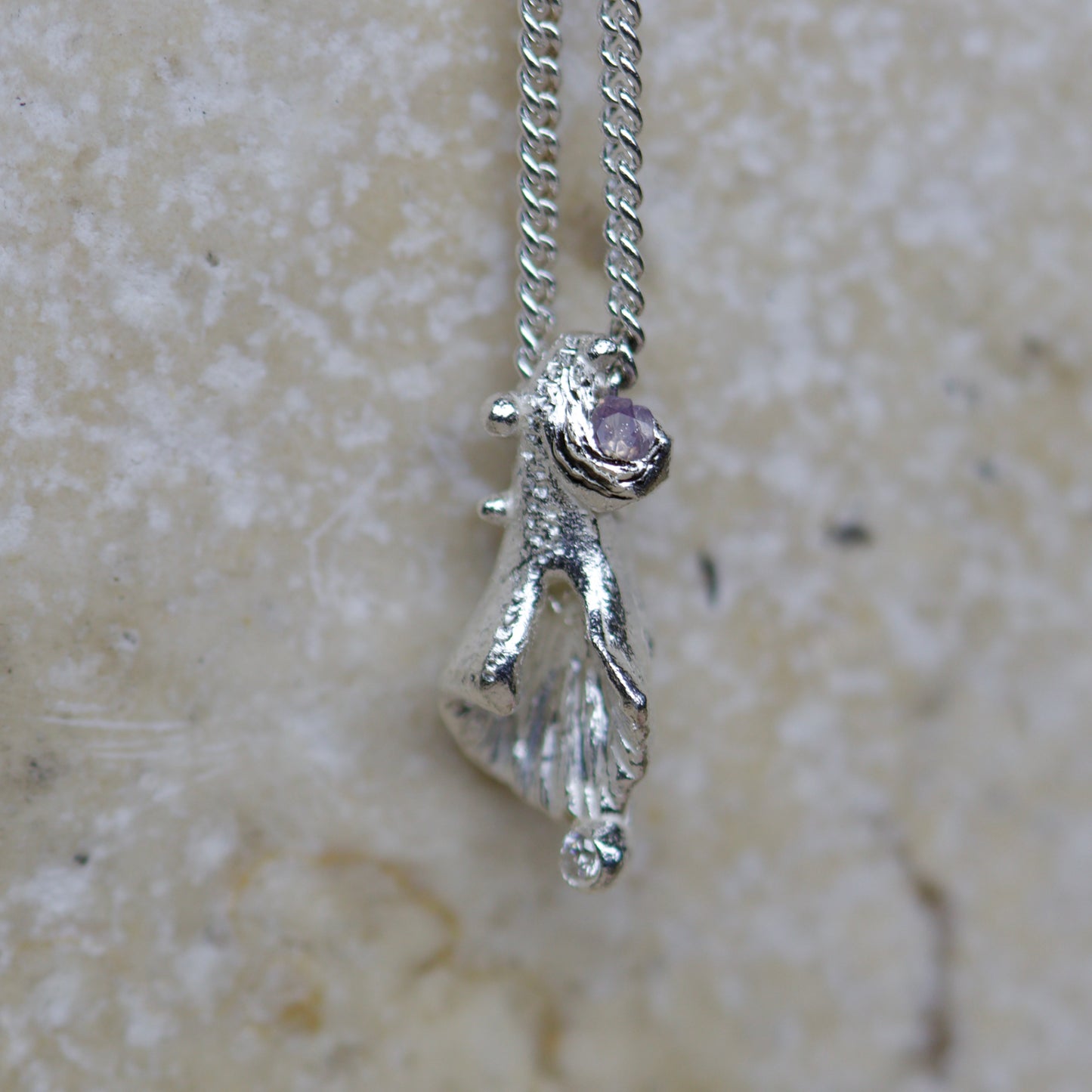 Tiny foxglove necklace