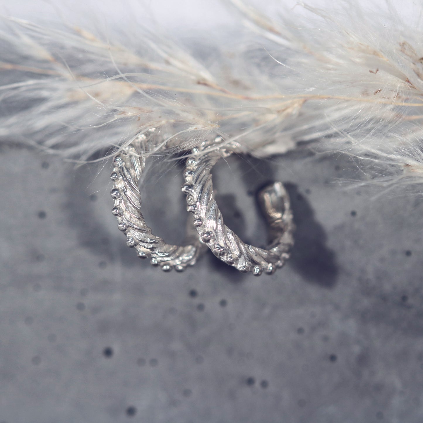 Mini Silver Harvest Hoops