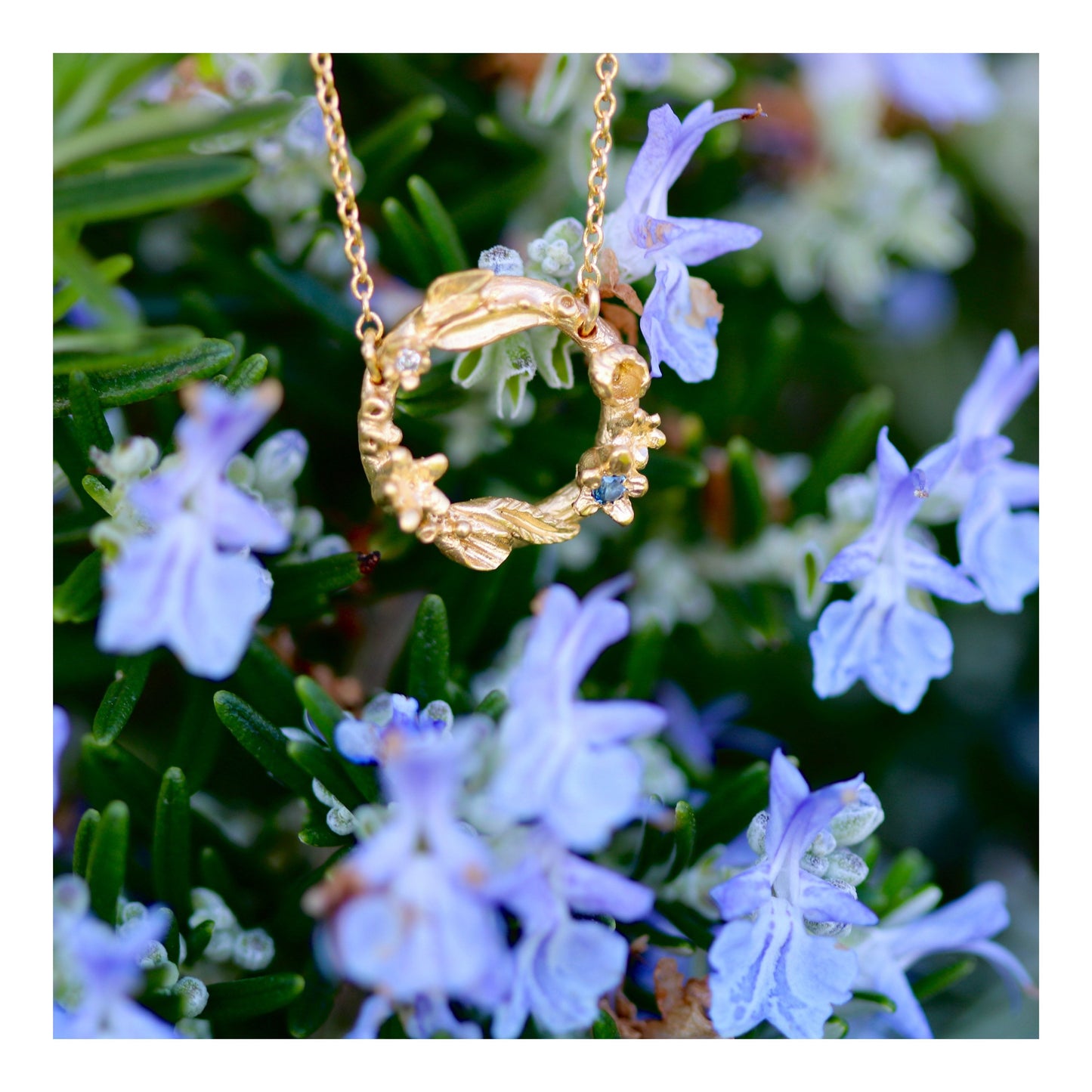 Floral wreath necklace