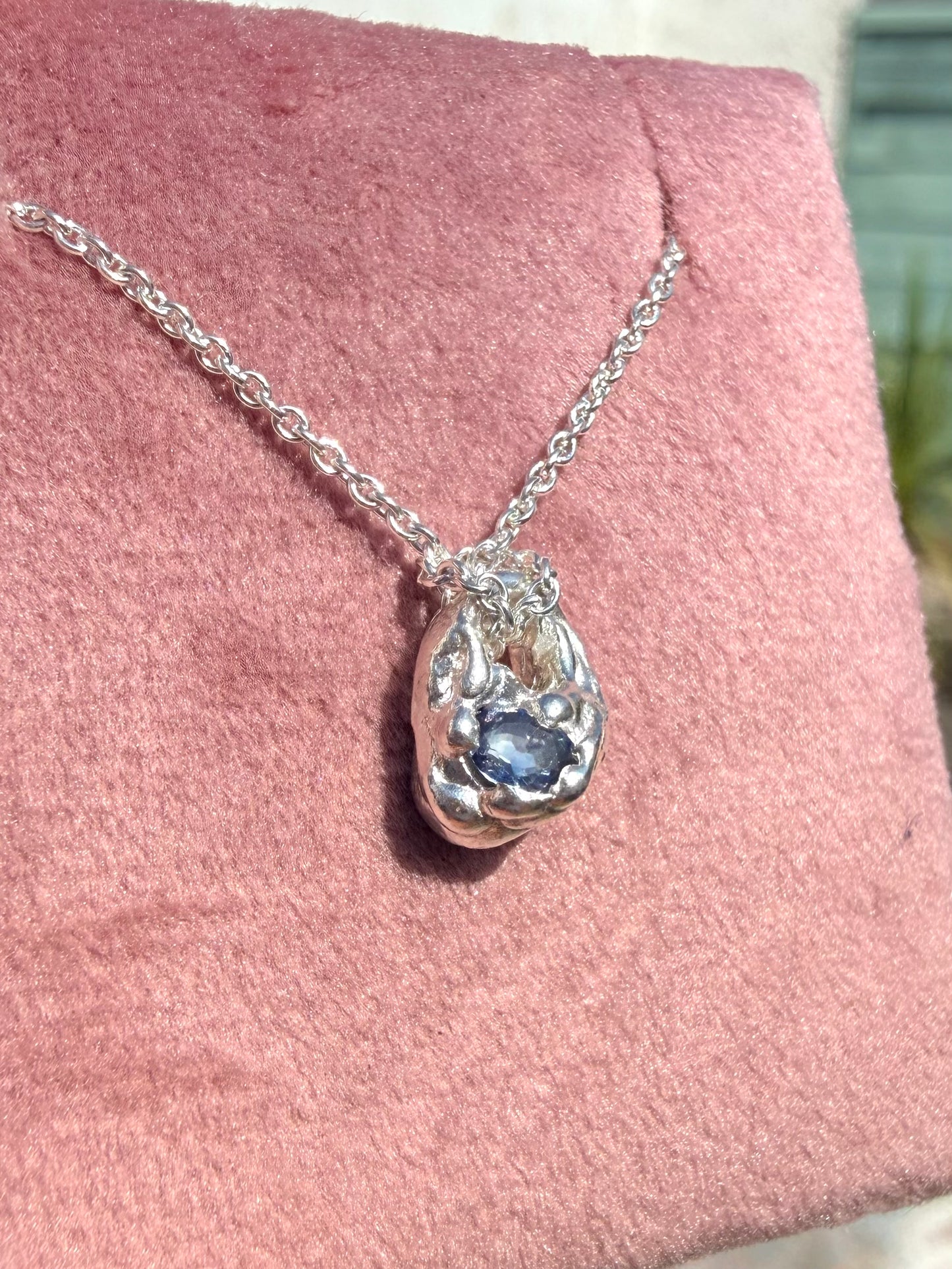 Hagstone necklace blue sapphire - ready to ship