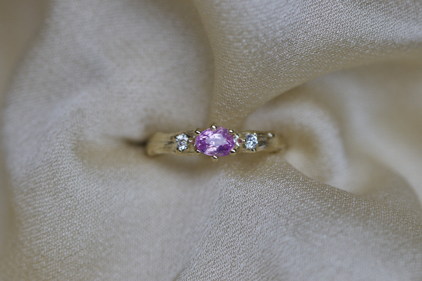 Pink Mallow trilogy ring (ready to ship)