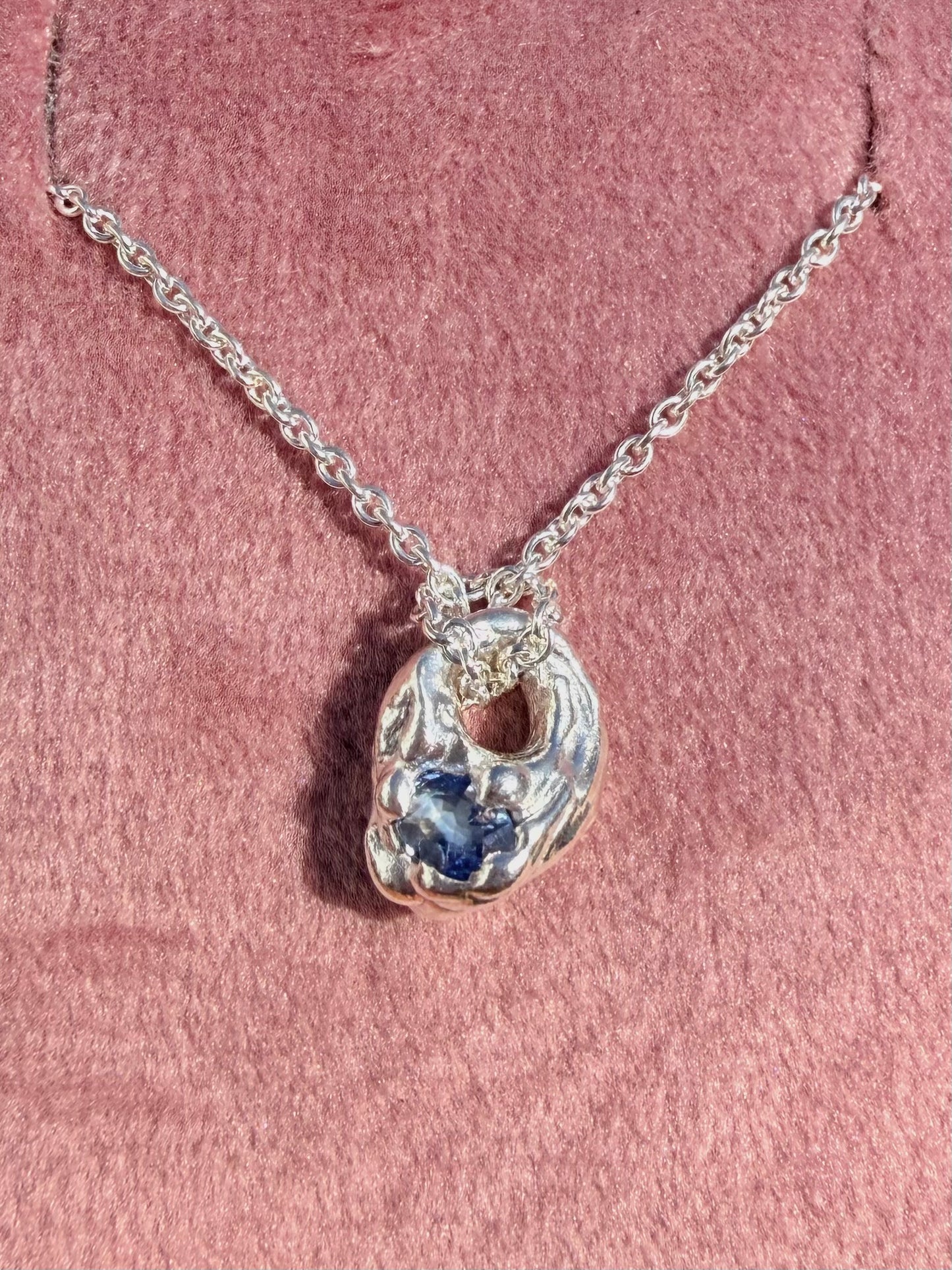 Hagstone necklace blue sapphire - ready to ship