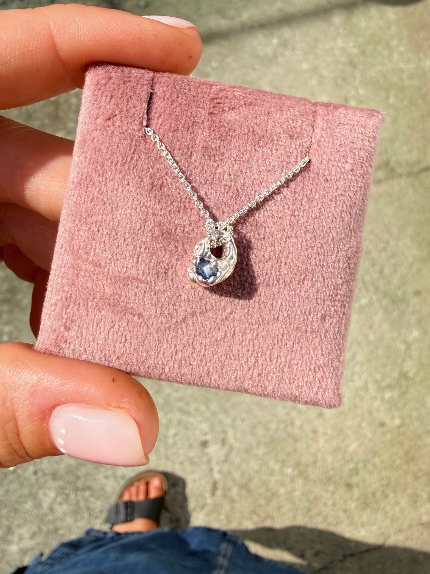 Hagstone necklace blue sapphire - ready to ship