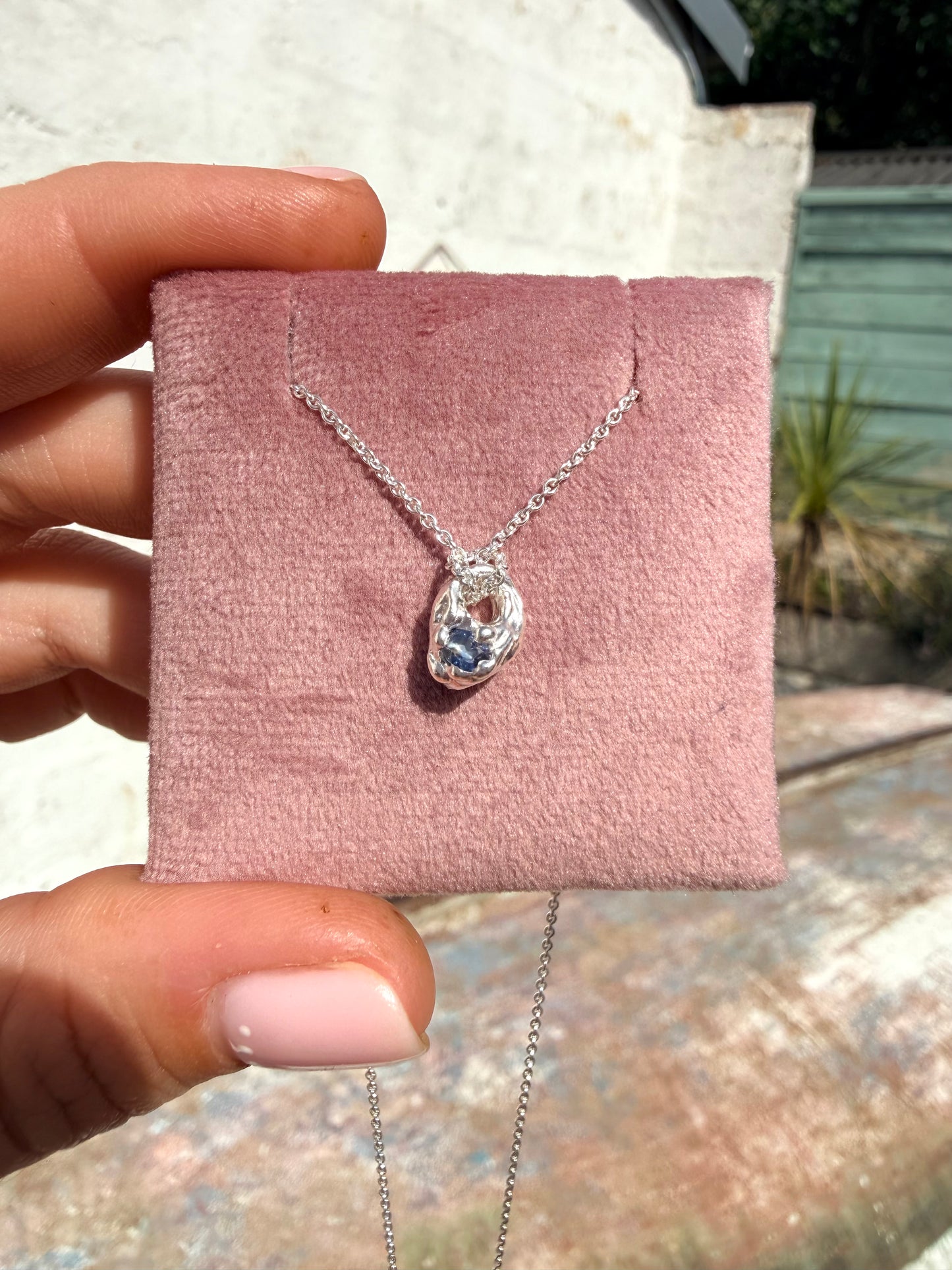 Hagstone necklace blue sapphire - ready to ship