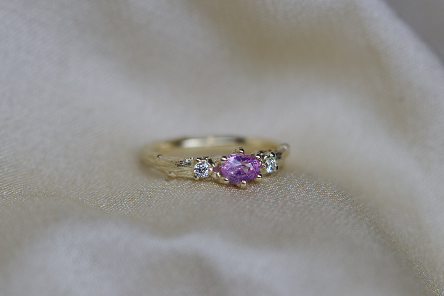 Pink Mallow trilogy ring (ready to ship)