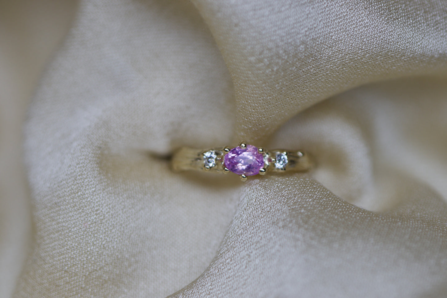 Pink Mallow trilogy ring (ready to ship)