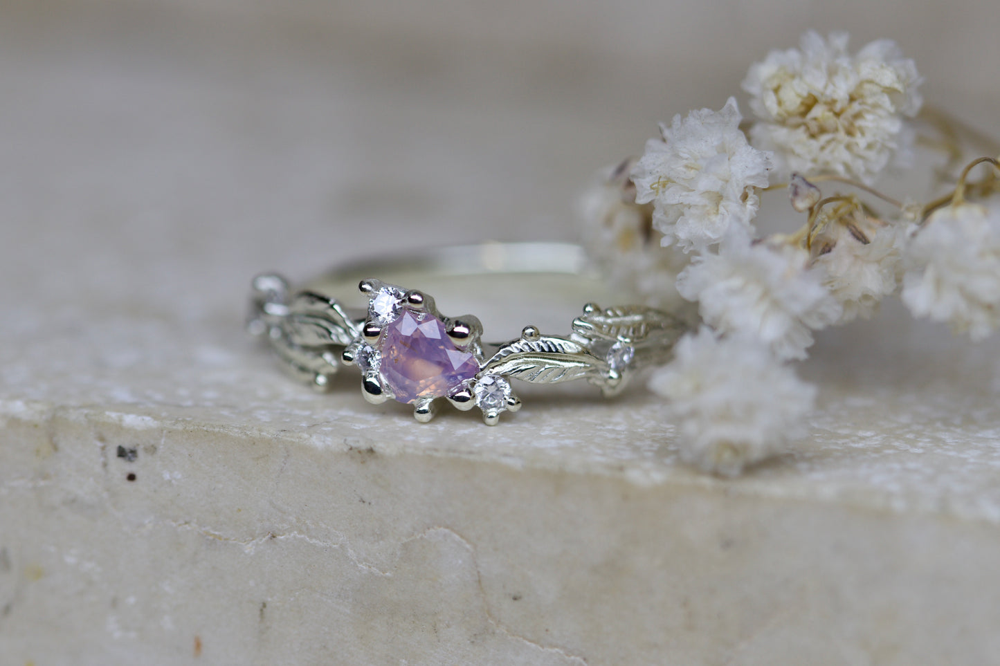 Rowan & milkweed ring ( ready to ship )