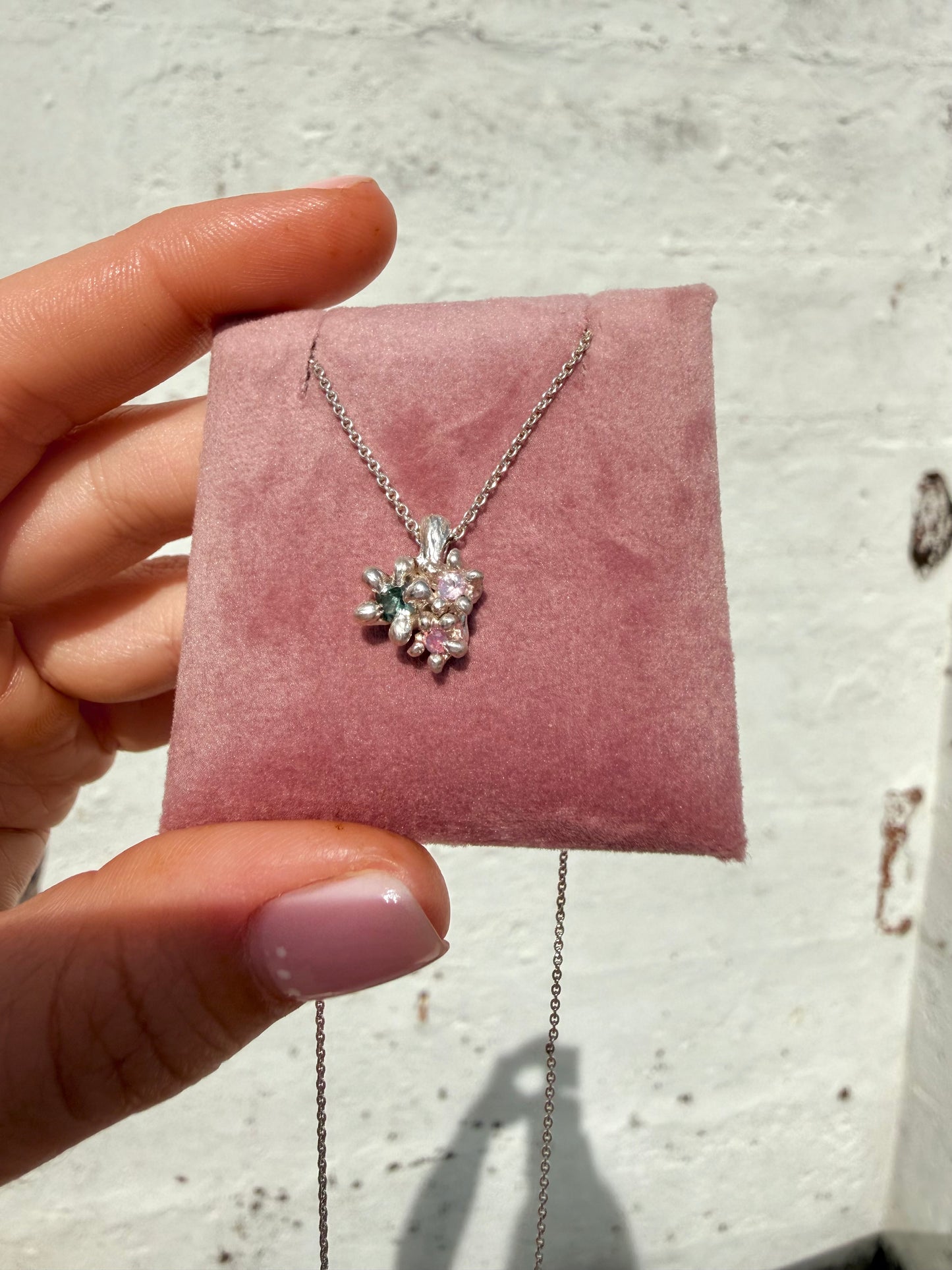 Floral cluster necklace - ready to ship