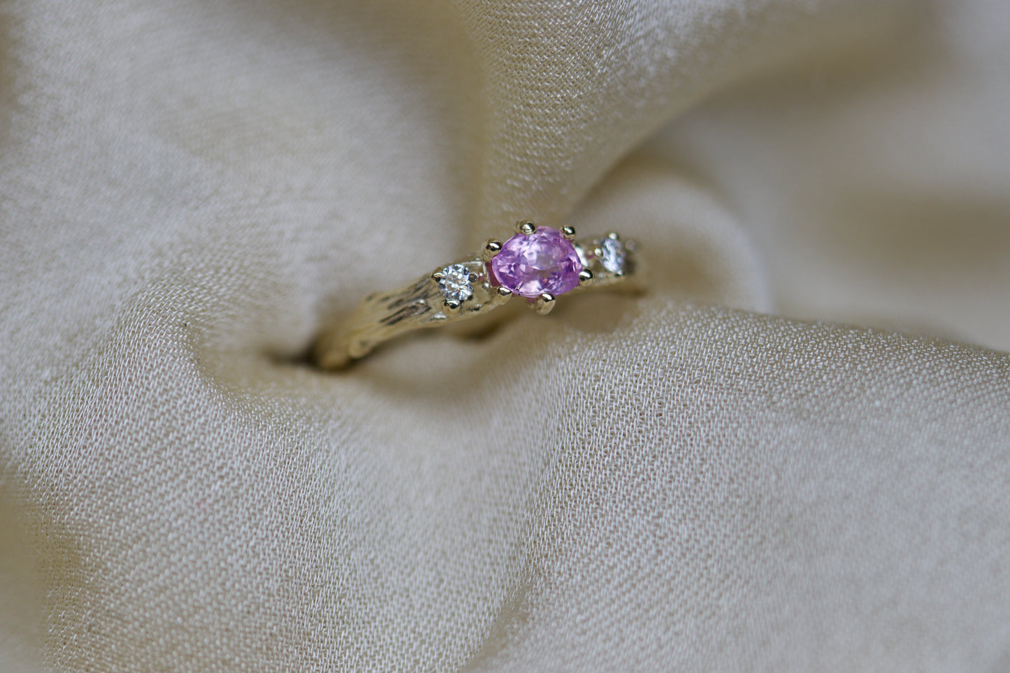 Pink Mallow trilogy ring (ready to ship)